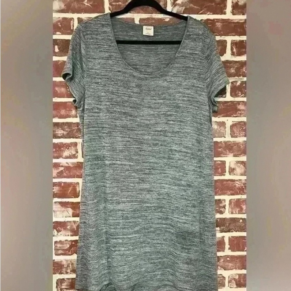 Casual Heather Gray Women's Short Sleeve Top